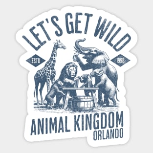 Let's Get Wild Animal Kingdom Orlando Florida Sticker